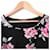 Top Floreale Stretch LEONARD Nero Rosa - vista 3