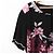 Top Floreale Stretch LEONARD Nero Rosa - vista 4