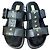 Sandalias de shearling Rockstud Valentino Garavani Negro - vista 3