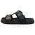 Sandalias de shearling Rockstud Valentino Garavani Negro - vista 4