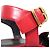 Céline Sandali con tacco spesso in suede Celine Rosso - vista 18