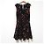 Autre Marque Stretch-Velours-Blumenmusterkleid GUILD PRIME Schwarz - Ansicht 2