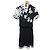Autre Marque LEONARD Blumendruckkleid Schwarz