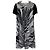 Autre Marque Vestido con Estampado de Hojas LEONARD SPORT Negro Blanco