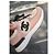 Sneakers Chanel in Pelle e Tessuto Rosa Nero Bianco Grigio - vista 9