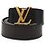 Cintura LV Initials di Louis Vuitton Nero D'oro