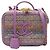 Chanel Viola Media Tweed CC Filigrana Vanity Case Porpora