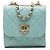 Chanel Blaue Mini-Tasche aus gestepptem Lammleder Trendy CC mit Kette Hellblau