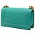 Chanel Blu Antico Medio Boy Flap in Pelle di Agnello Turchese - vista 2