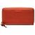 Bamboo Cartera con cremallera de cuero naranja Gucci con bambú