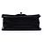 Chanel Mini Quadrato Nero in Pelle di Vitello Stampata Coco - vista 3