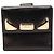Billetera bifold Indy de piel de ternera negra Gucci Negro