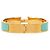 Bracciale PM Clic H in smalto blu stretto Hermès - vista 3