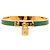 Kelly Bracciale Bangle Cadena Lock in Epsom placcato oro verde Hermès