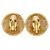 Orecchini vintage a clip Chanel Coco Mark D'oro - vista 3