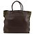 Borsa/tote in pelle di vitello marrone e nylon Prada