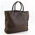Borsa/tote in pelle di vitello marrone e nylon Prada - vista 3