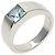 Cartier Tank Ring aus 18K Weißgold mit Aquamarin - Ansicht 2