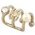NUOVO 1 ORECCHINO CHANEL EAR CUFF LOGO CC PERLA STRASS IN METALLO DORATO D'oro - vista 2