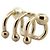 NUOVO 1 ORECCHINO CHANEL EAR CUFF LOGO CC PERLA STRASS IN METALLO DORATO D'oro - vista 4