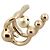 NUOVO 1 ORECCHINO CHANEL EAR CUFF LOGO CC PERLA STRASS IN METALLO DORATO D'oro - vista 5