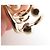 NUOVO 1 ORECCHINO CHANEL EAR CUFF LOGO CC PERLA STRASS IN METALLO DORATO D'oro - vista 7