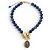 COLLANA PHILIPPE FERRANDIS PENDENTE ELEFANTE PERLE LAPIS LAZULI Blu