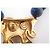 COLLANA PHILIPPE FERRANDIS PENDENTE ELEFANTE PERLE LAPIS LAZULI Blu - vista 4