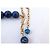 COLLANA PHILIPPE FERRANDIS PENDENTE ELEFANTE PERLE LAPIS LAZULI Blu - vista 5