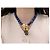 COLLANA PHILIPPE FERRANDIS PENDENTE ELEFANTE PERLE LAPIS LAZULI Blu - vista 7