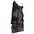 Givenchy Midi-Kleid mit Rüschendetails aus schwarser Seide Schwarz - Ansicht 4