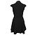 Abito Mini Svasato Coston in Lana Nera di Ba&Sh Nero - vista 3