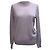 Burberry Strickpullover aus lila Merinowolle mit Logo
