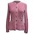 Timeless Chanel Strickjacke mit Knöpfen aus rosa Cupro Pink