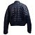Ganni Quilted Cropped Jacket in Navy Blue Polyamide - view 2