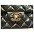 Timeless Borsa a Spalla Chanel Medium Classic Double-Flap in Pelle di Agnello Nera Nero - vista 13