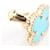 Van Cleef & Arpels Vintage Alhambra Turquoise Earrings Blue Golden  - view 4