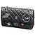 Borsa a catena Chanel 2.55 Large Comet Badge in pelle nera Nero