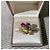 Anello Bulgari Sapphier Flower in diamanti e pietre preziose oro giallo D'oro - vista 5