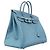 Sac Hermès Birkin 40 en Jean Bleu - vue 2