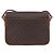 Céline Celine Vintage Macadam Circle Logo Canvas and Leather Marron - vue 2
