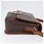 Céline Celine Vintage Macadam Circle Logo Canvas and Leather Marron - vue 3