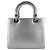 Borsa a mano/spalla Christian Dior Lady Argento Multicolore - vista 3