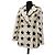 Abrigo de mezcla de lana de doble botonadura con estampado de estrellas Max Mara Sfilata Negro Blanco