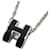 Hermès Necklace Mini Pop H, Noir, Silver hardware Argenté  - vue 1
