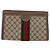 GUCCI GG Supreme Web Sherry Line Clutch Bag PVC Beige 89 01 002 Auth ti3823 - vista 2
