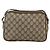 Bolsa de Ombro Gucci GG Supreme Web Sherry Line PVC Bege 66 02 049 Auth 175721 - vista 2