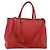 FENDI 2 JOURS Mittelhandtasche aus Leder 2-in-1 Rot Gold Auth 176097A