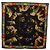 Sciarpa in seta nera CARTIER Auth yk20270A Nero