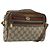 Borsa Gucci GG Supreme Web Sherry Line PVC Beige Oro 56 02 087 Auth BA12158 D'oro